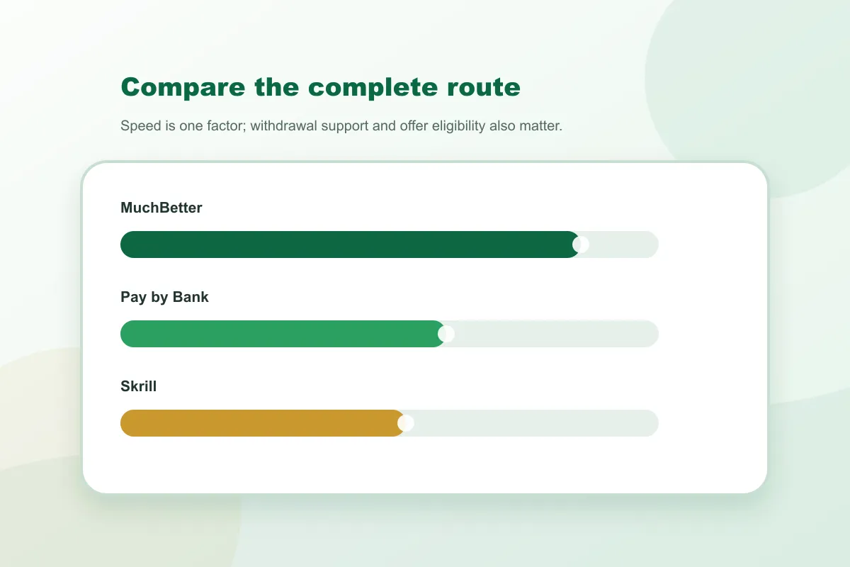 Paddy Power MuchBetter speed comparison with Irish payment alternatives