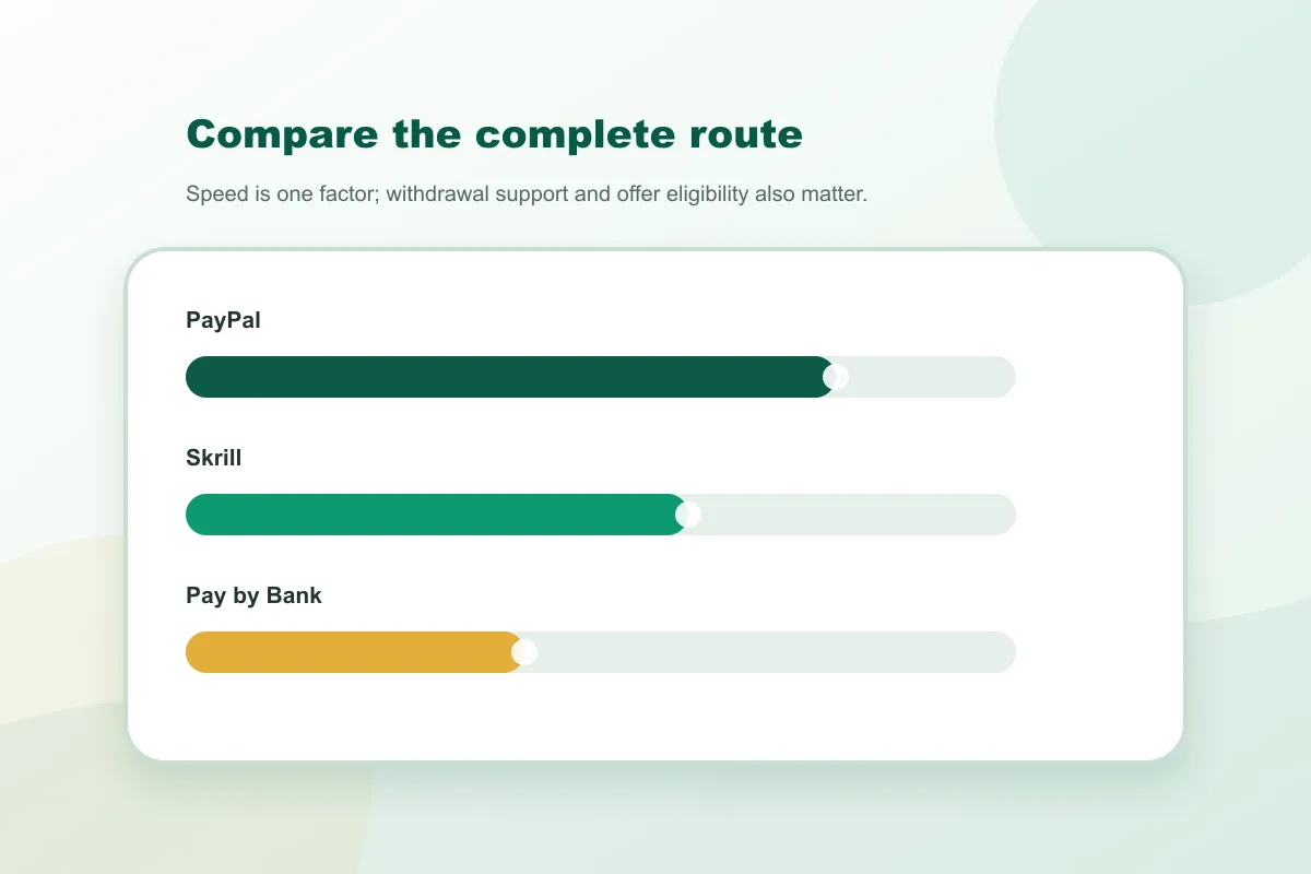 Paddy Power PayPal speed comparison with Irish payment alternatives