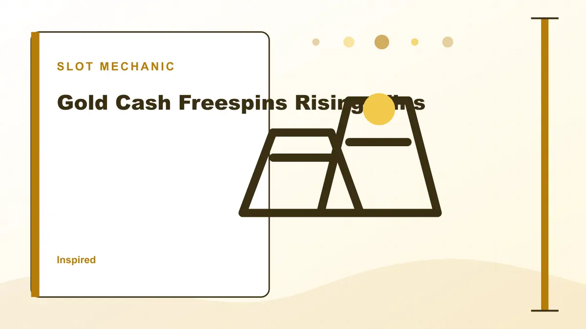 Paddy Power Gold Cash Freespins Rising Wins slot free spins with expanding rows and a gamble choice illustration