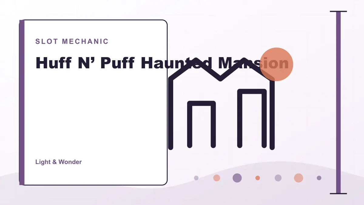 Paddy Power Huff N’ Puff Haunted Mansion slot ways wins, character features and fixed jackpots illustration